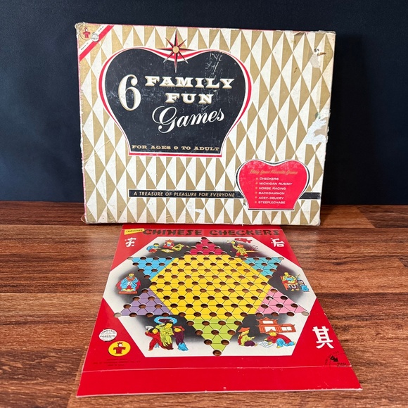 Vintage Board Game - 6 Family Fun Games - Picture 5 of 13